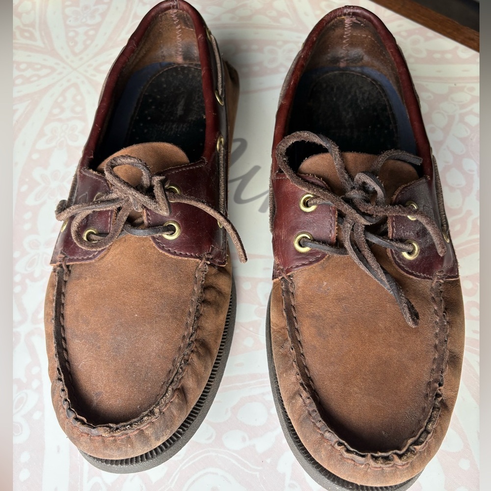 Sperry Brown Leather Boat Shoes